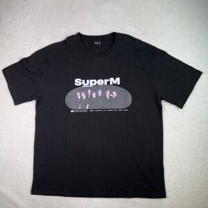 SuperM T Shirt Black We Are The Future‎ KPop Group Tee Menswear Size Large